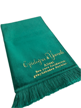 Afbeelding in Gallery-weergave laden, Gebedskleed met naam erop Donkergroen